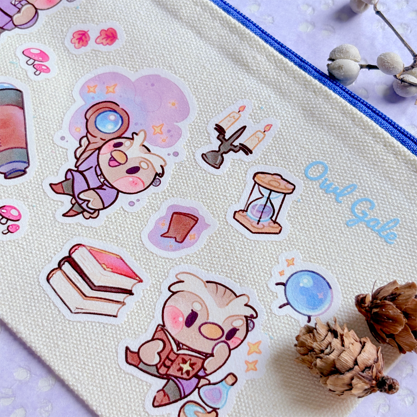 Owl Gale & Halbear - Zip Bags (Choose)
