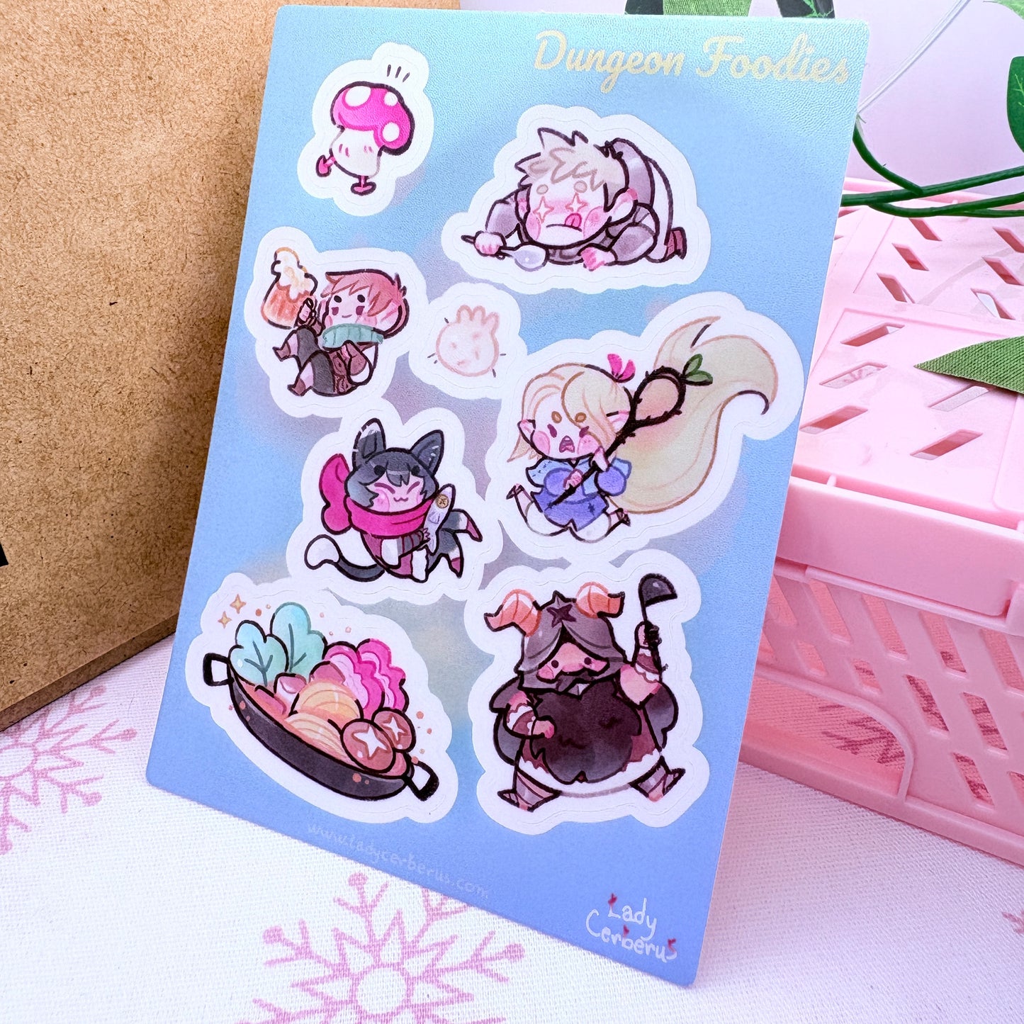 Dungeon Foodies - Frosted Sticker Sheet