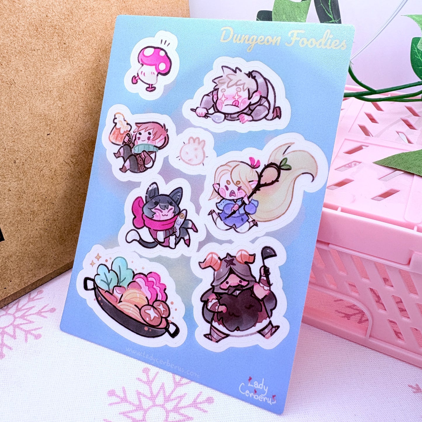 Dungeon Foodies - Frosted Sticker Sheet