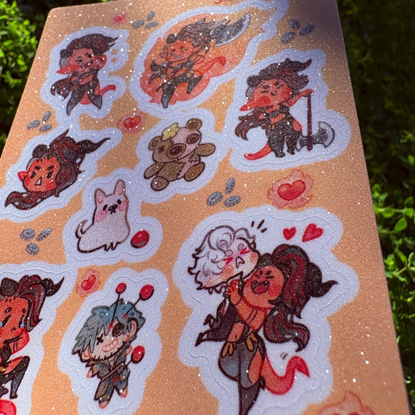 Karlachsitas - Sand Glitter Sticker Sheet
