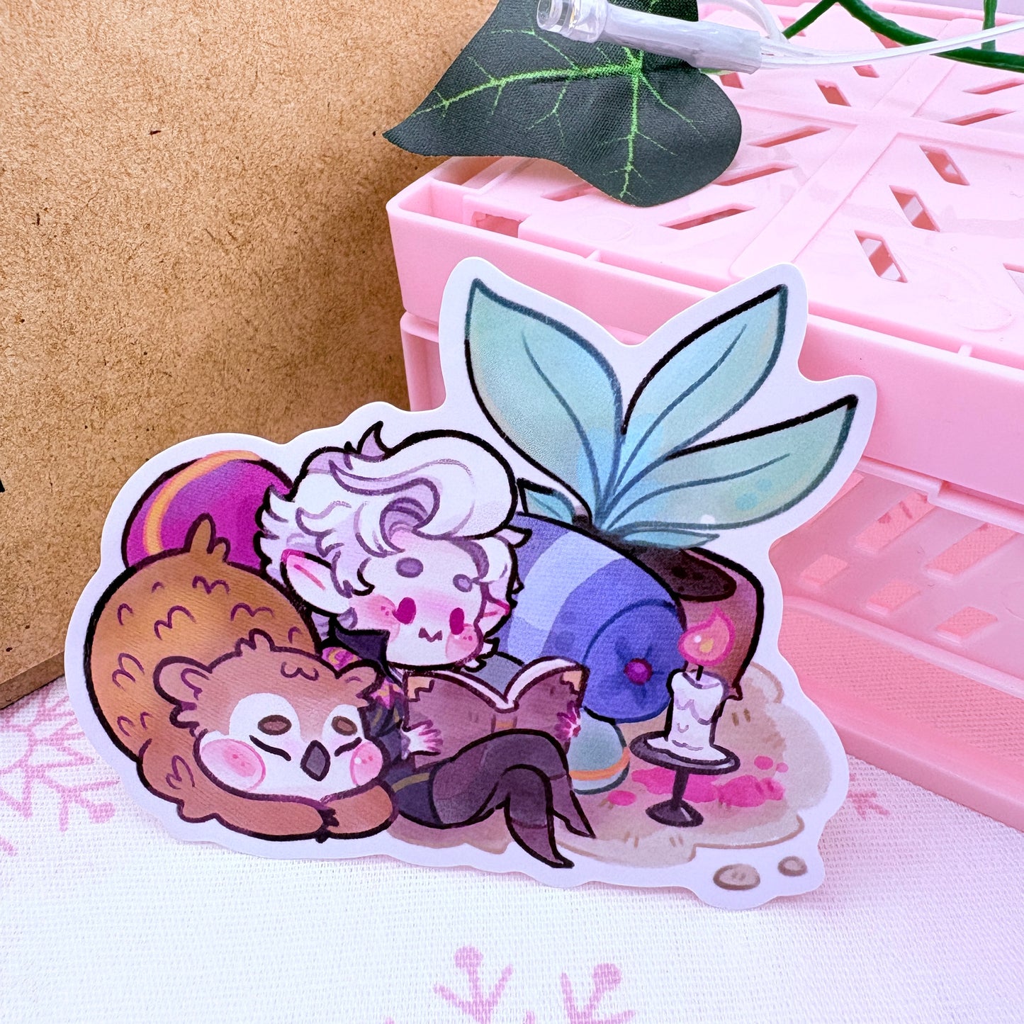 Astarion cozy camp - Vinyl Sticker