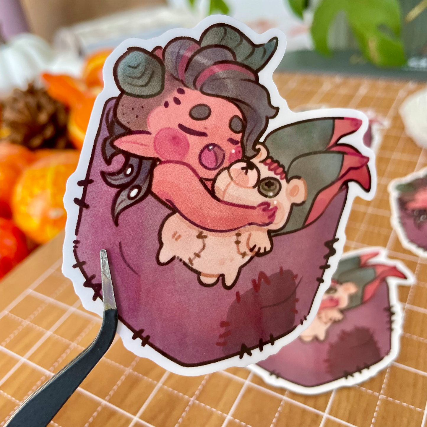 Pocket Karlach - Clear Sticker