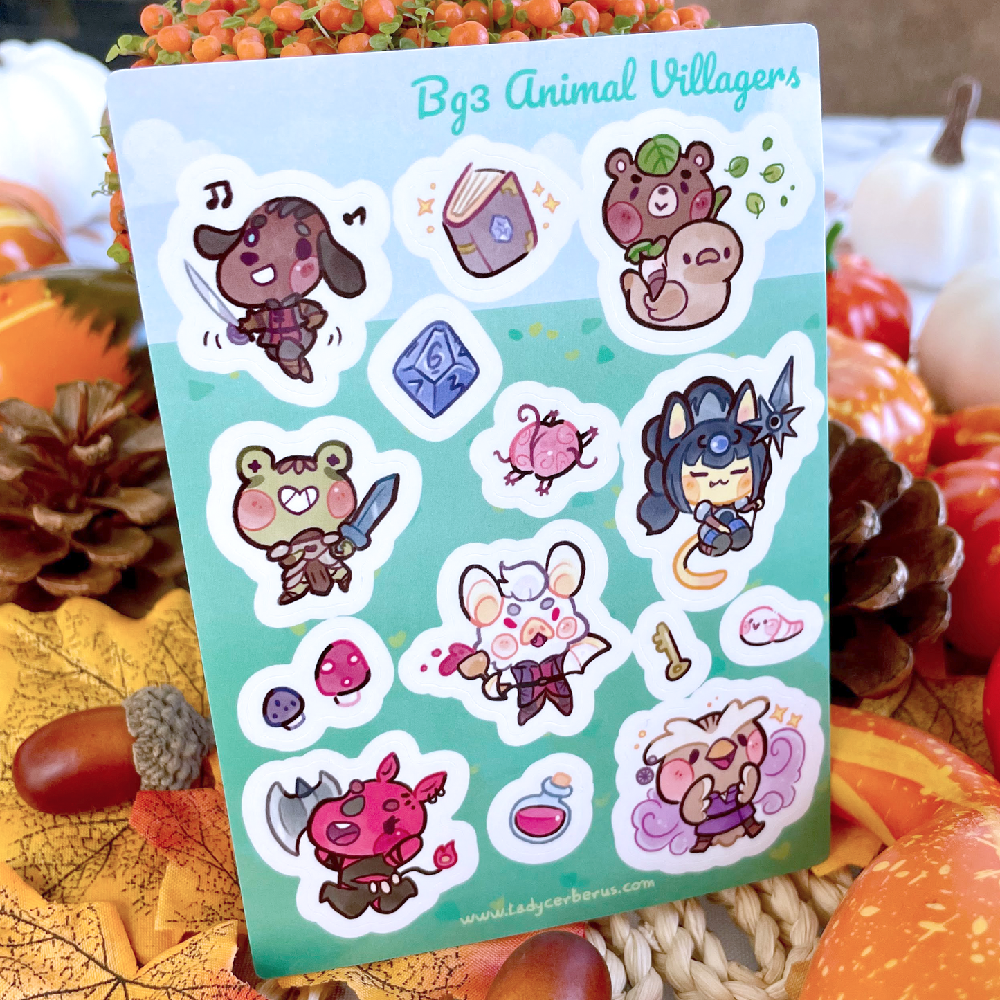 Bg3 Animal Villagers - Pearl paper stickers Sheet
