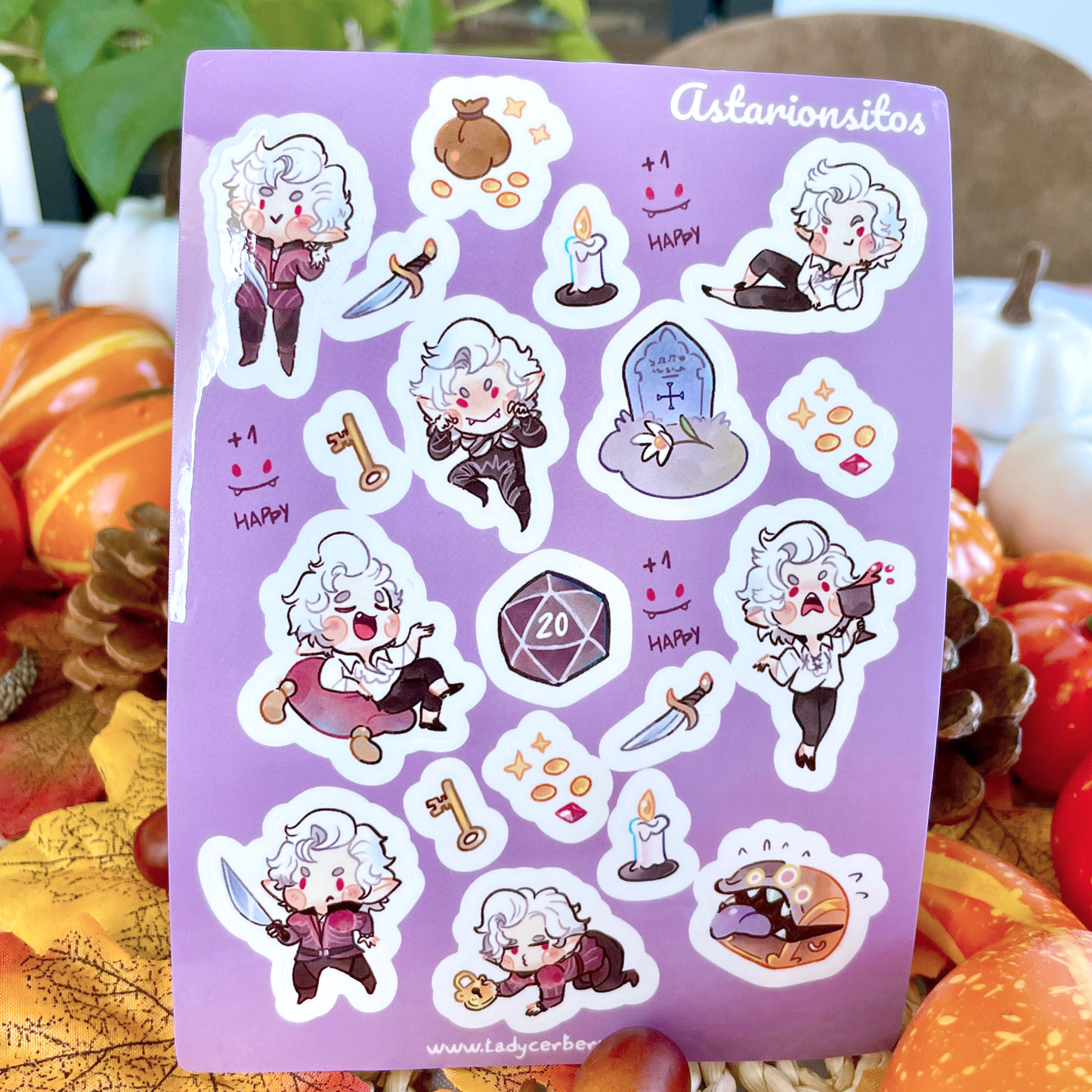 Astarionsitos - Pearl paper stickers Sheet