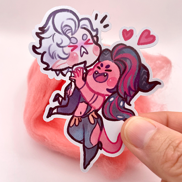Hug Astarion ❤︎ Karlack - Clear Sticker